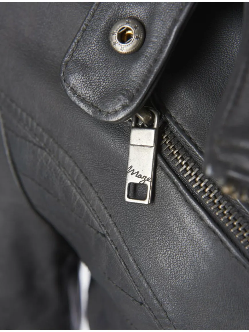 Maze Jacken & Westen*Damen Lederjacke grau uni