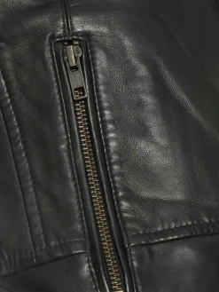 JCC Jacken & Westen*Damen Lederjacke schwarz uni