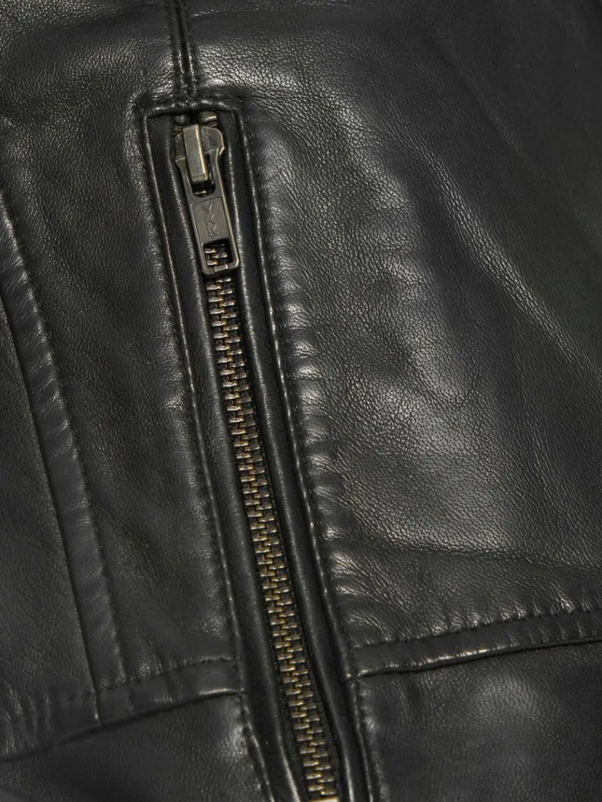 JCC Jacken & Westen*Damen Lederjacke schwarz uni