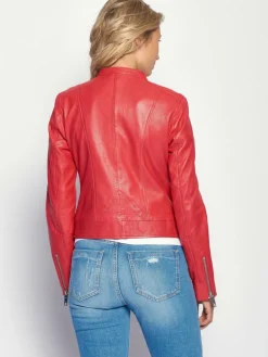 Maze Jacken & Westen*Damen Lederjacke rot uni