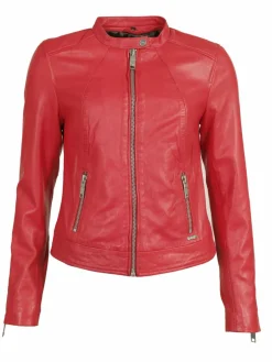 Maze Jacken & Westen*Damen Lederjacke rot uni