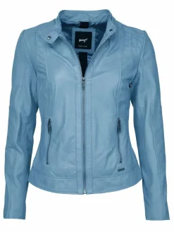 Maze Jacken & Westen*Damen Lederjacke blau uni
