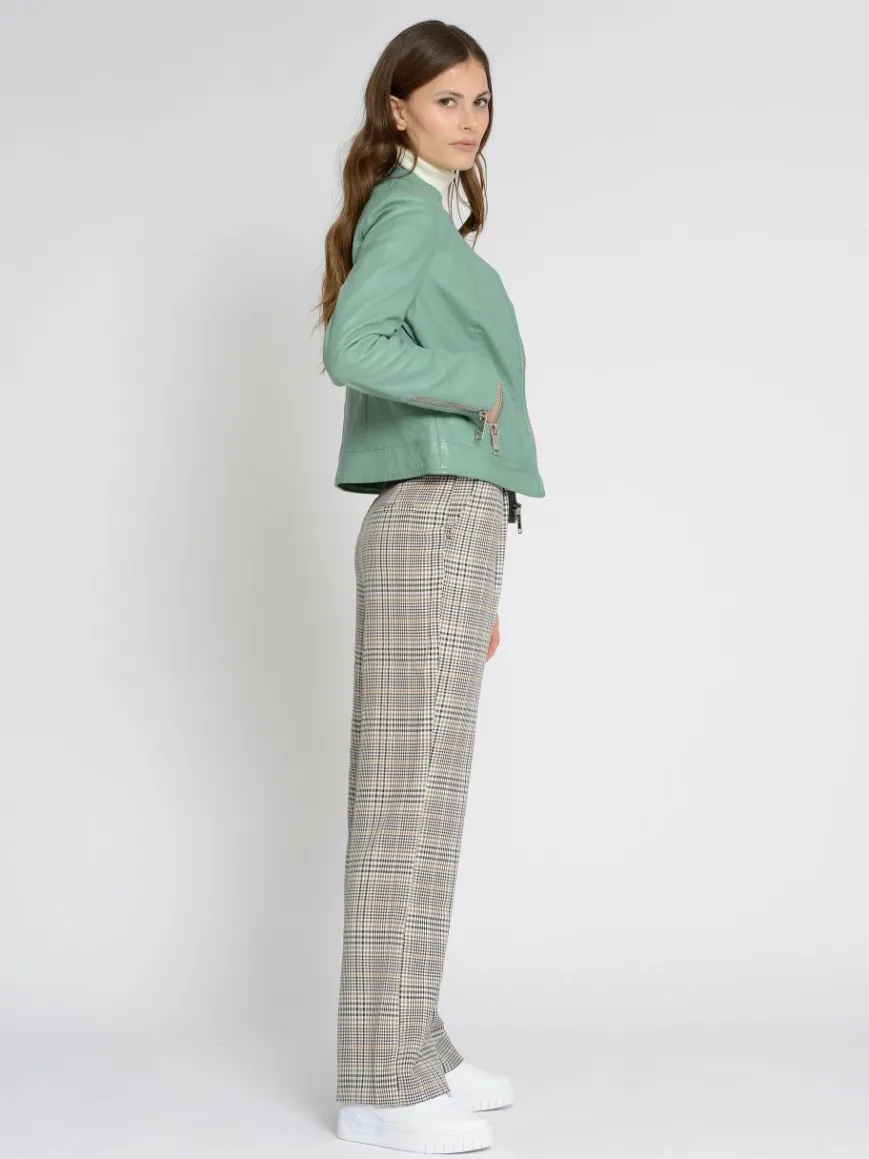 Maze Jacken & Westen*Damen Lederjacke grün uni