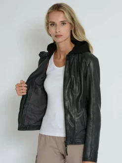 Mustang Blazer*Damen Lederjacke grau uni