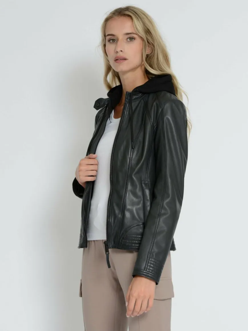 Mustang Blazer*Damen Lederjacke grau uni