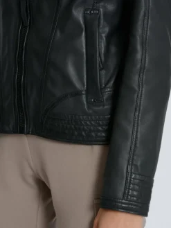 Mustang Blazer*Damen Lederjacke grau uni