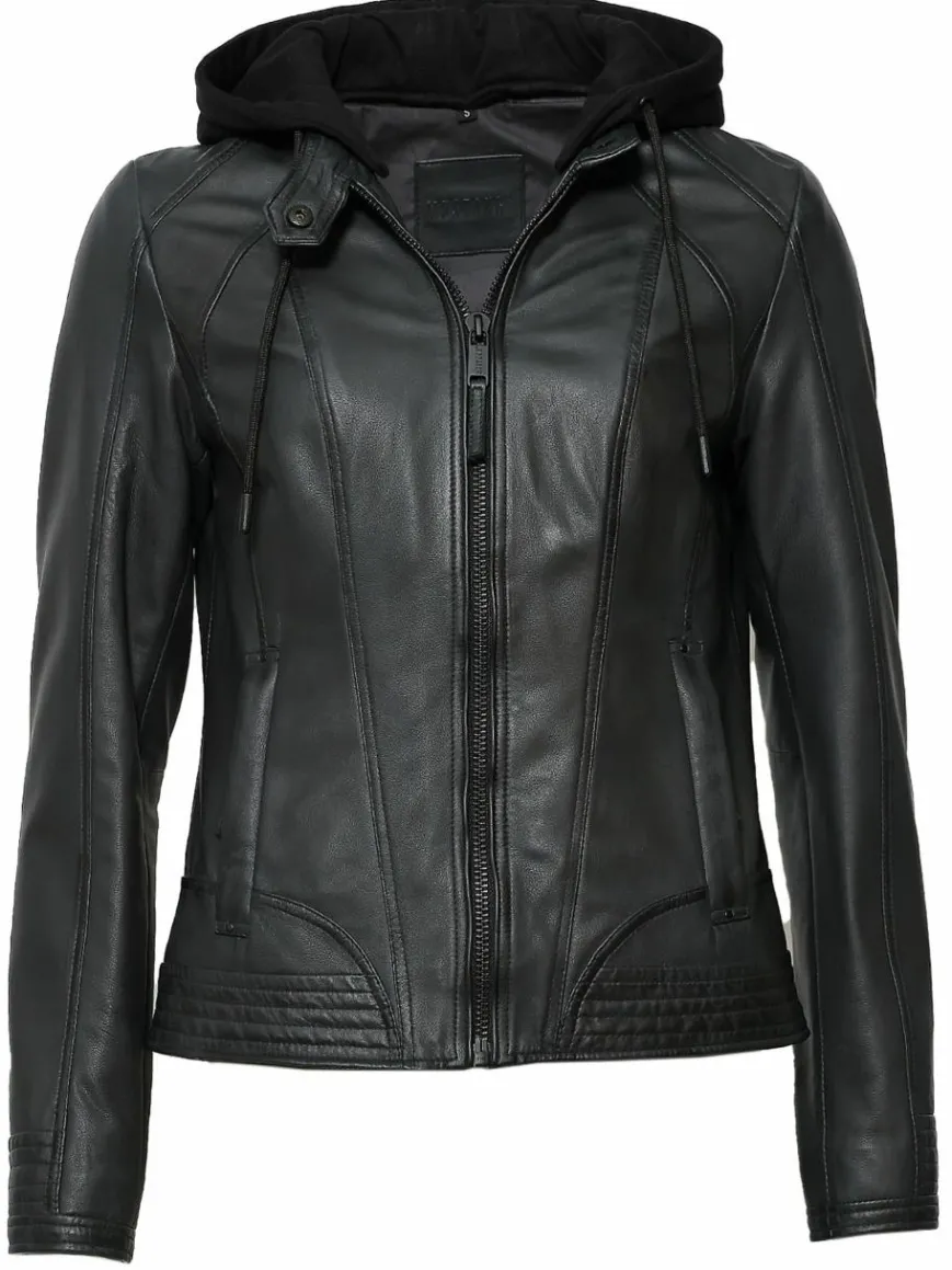Mustang Blazer*Damen Lederjacke grau uni