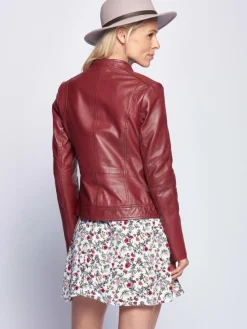 Maze Jacken & Westen*Damen Lederjacke rot uni