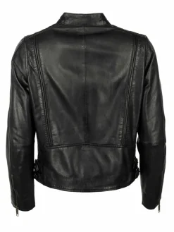 JCC Jacken & Westen*Damen Lederjacke schwarz uni