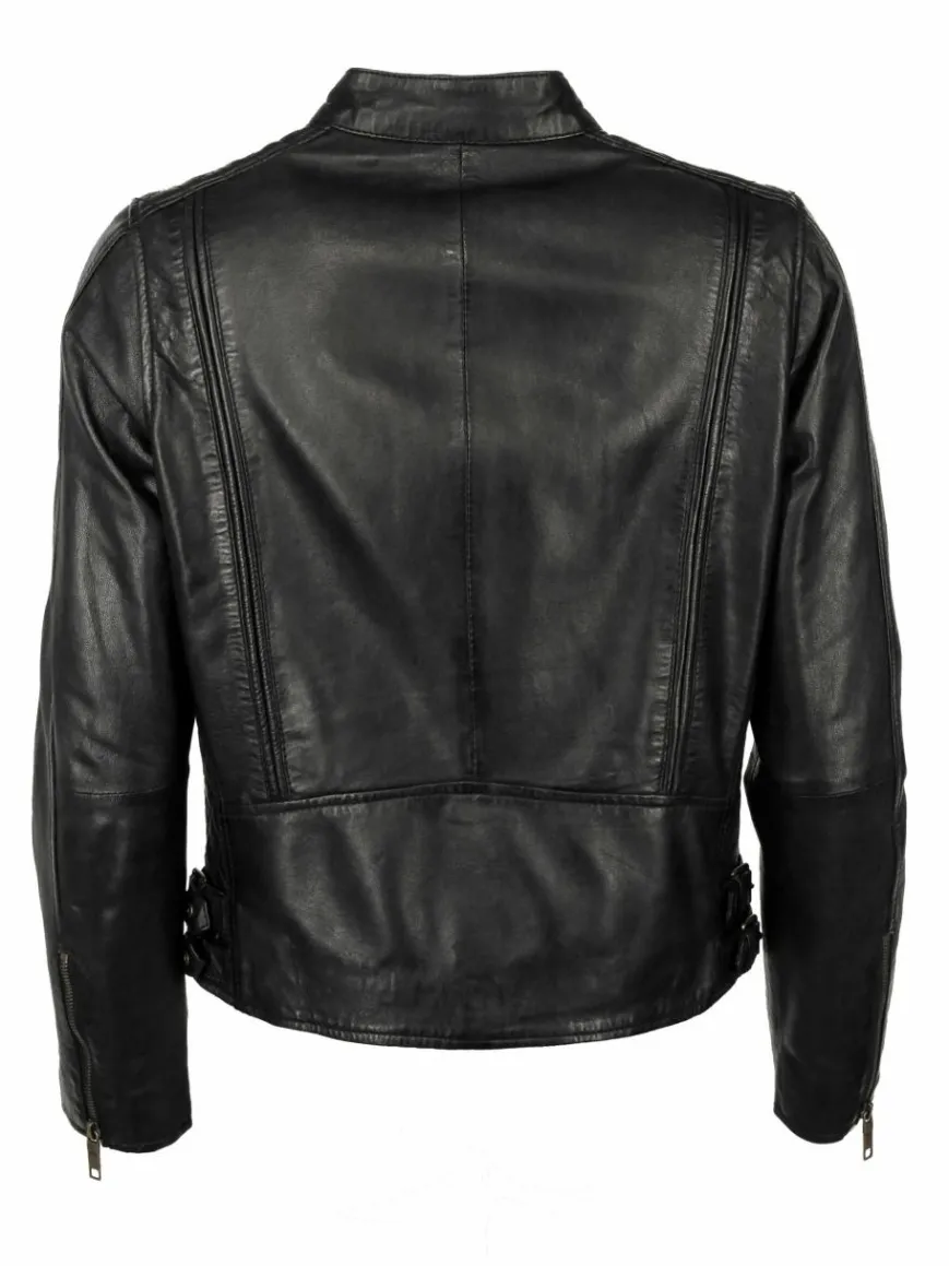 JCC Jacken & Westen*Damen Lederjacke schwarz uni