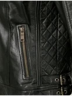 JCC Jacken & Westen*Damen Lederjacke schwarz uni