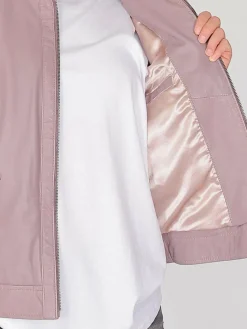 Maze Jacken & Westen*Damen Lederjacke rosa uni