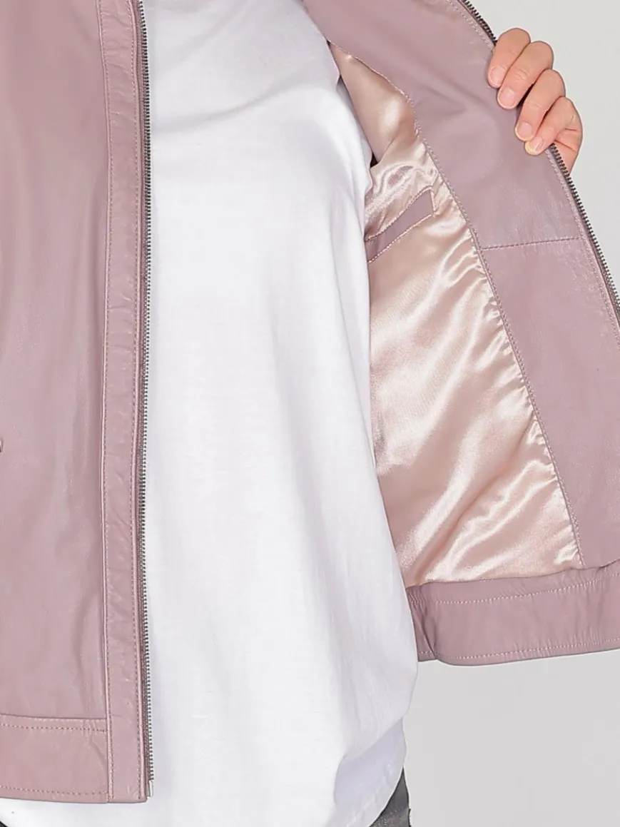 Maze Jacken & Westen*Damen Lederjacke rosa uni