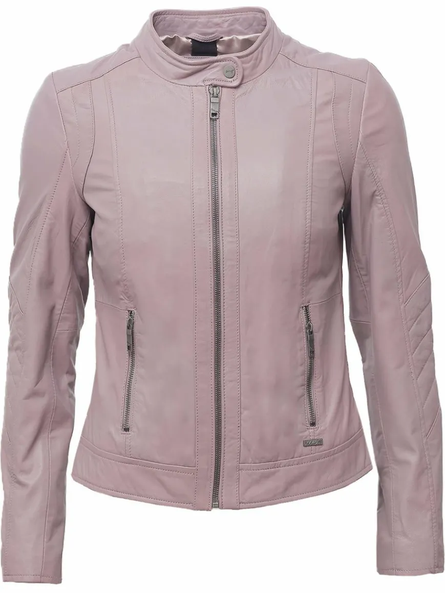 Maze Jacken & Westen*Damen Lederjacke rosa uni