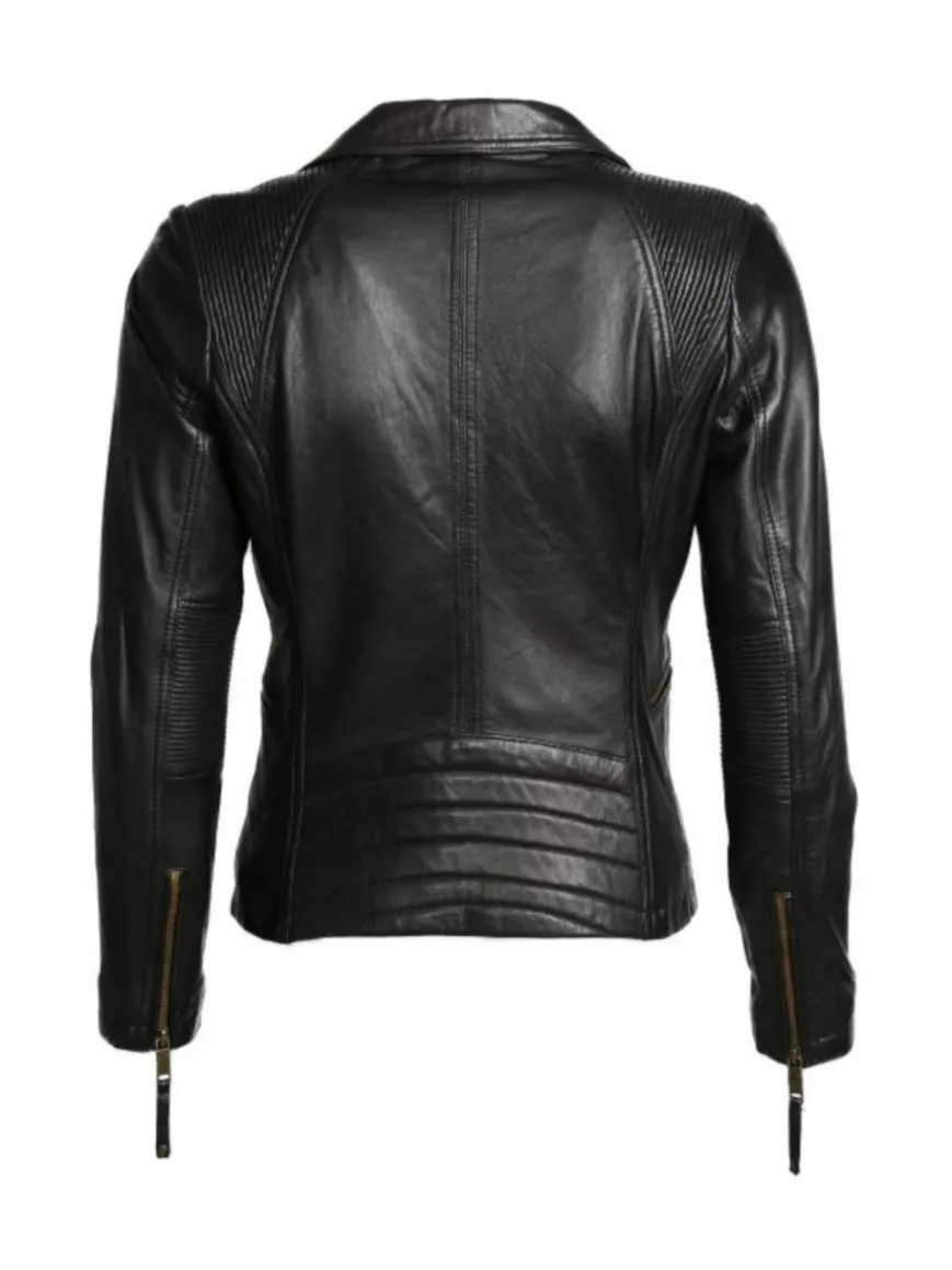 JCC Jacken & Westen*Damen Lederjacke schwarz uni