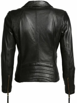 JCC Jacken & Westen*Damen Lederjacke schwarz uni