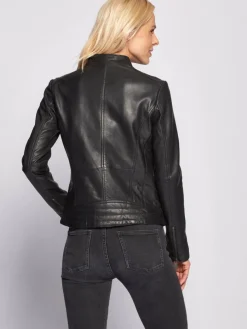 Maze Jacken & Westen*Damen Lederjacke schwarz uni