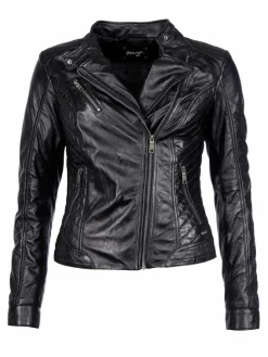 Maze Jacken & Westen*Damen Lederjacke schwarz uni