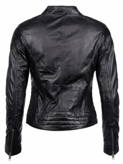 Maze Jacken & Westen*Damen Lederjacke schwarz uni