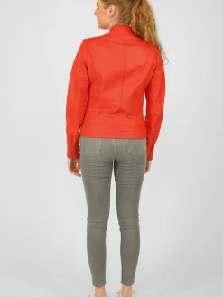 Maze Jacken & Westen*Damen Lederjacke rot uni