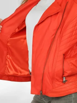 Maze Jacken & Westen*Damen Lederjacke rot uni