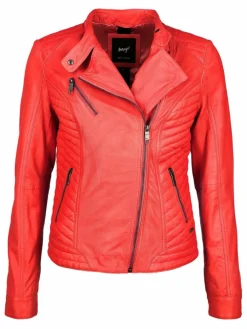 Maze Jacken & Westen*Damen Lederjacke rot uni