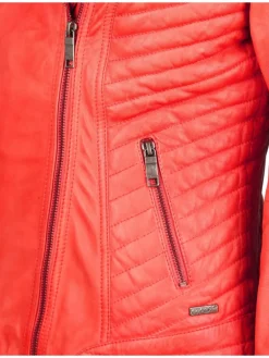 Maze Jacken & Westen*Damen Lederjacke rot uni