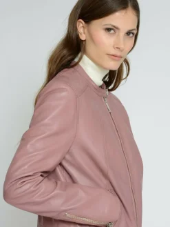 Maze Jacken & Westen*Damen Lederjacke rosa uni