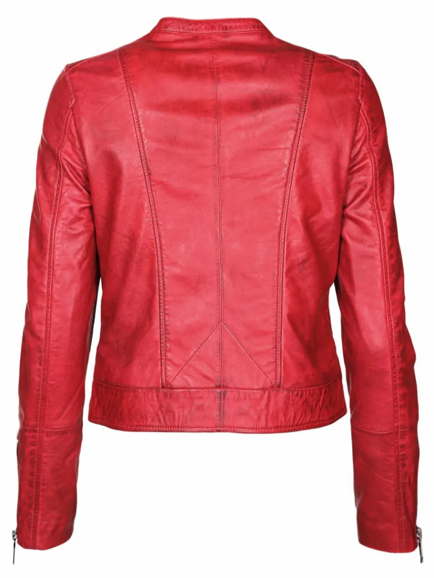 Maze Jacken & Westen*Damen Lederjacke rot uni