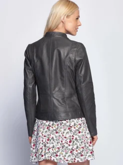 Maze Jacken & Westen*Damen Lederjacke grau uni