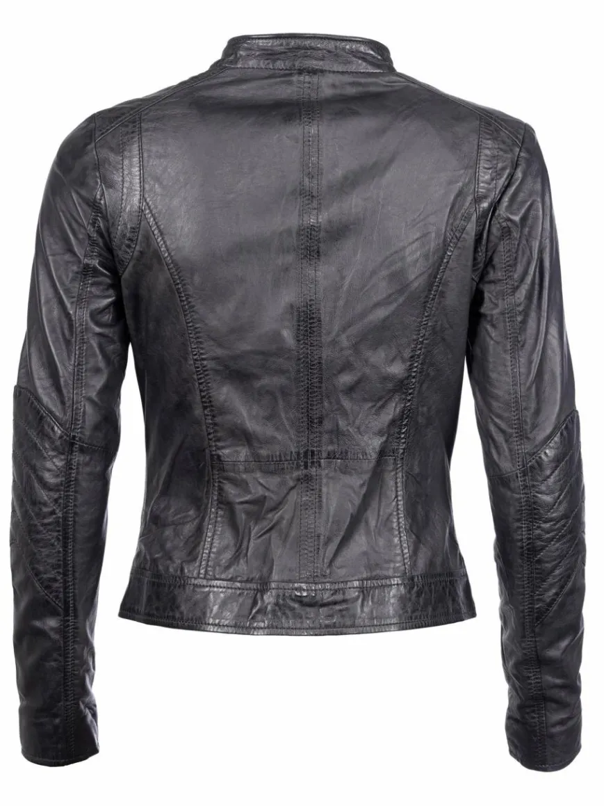 Maze Jacken & Westen*Damen Lederjacke grau uni