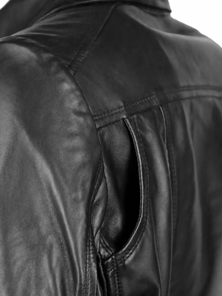 JCC Jacken & Westen*Damen Lederjacke schwarz uni