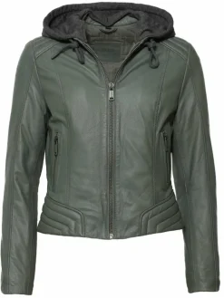 Mustang Blazer*Damen Lederjacke oliv uni