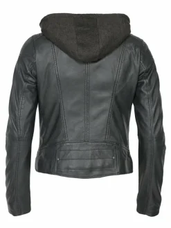 Maze Blazer*Damen Lederjacke grau uni