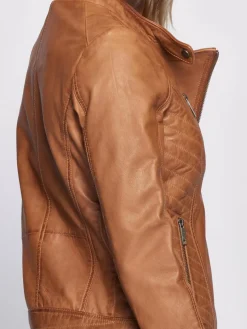 Maze Jacken & Westen*Damen Lederjacke cognac uni