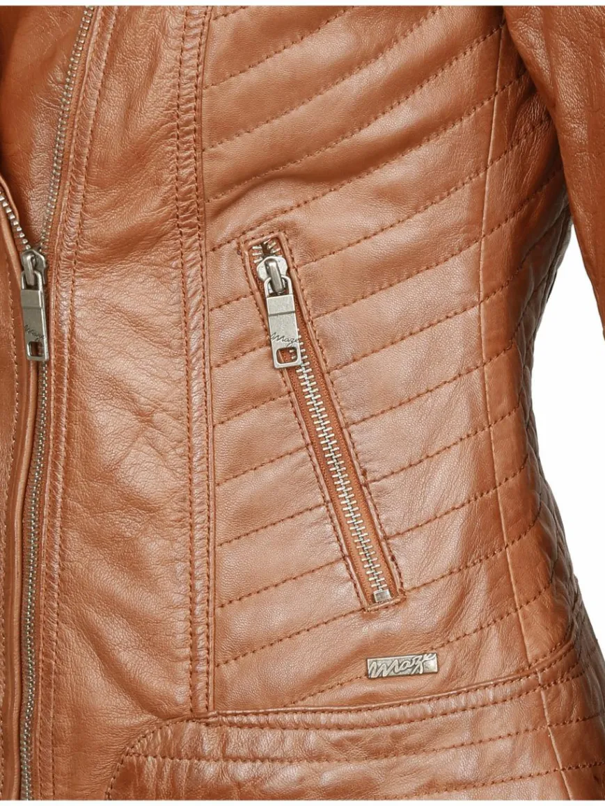 Maze Jacken & Westen*Damen Lederjacke cognac uni