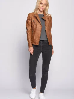 Maze Jacken & Westen*Damen Lederjacke cognac uni