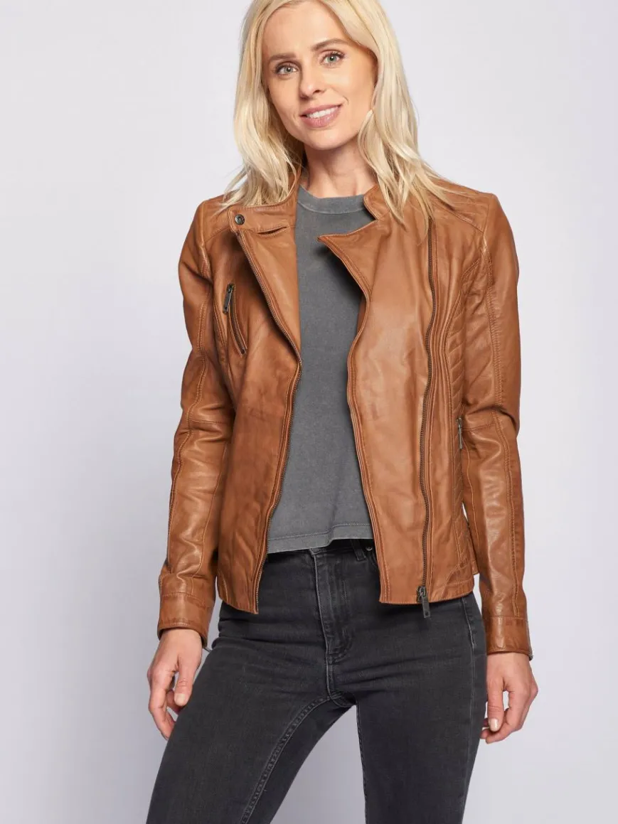 Maze Jacken & Westen*Damen Lederjacke cognac uni
