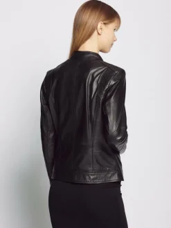 Maze Jacken & Westen*Damen Lederjacke schwarz uni