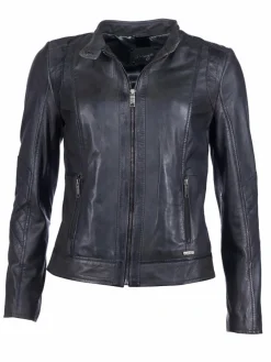 Maze Jacken & Westen*Damen Lederjacke schwarz uni