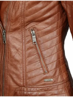 Maze Jacken & Westen*Damen Lederjacke kastanie uni