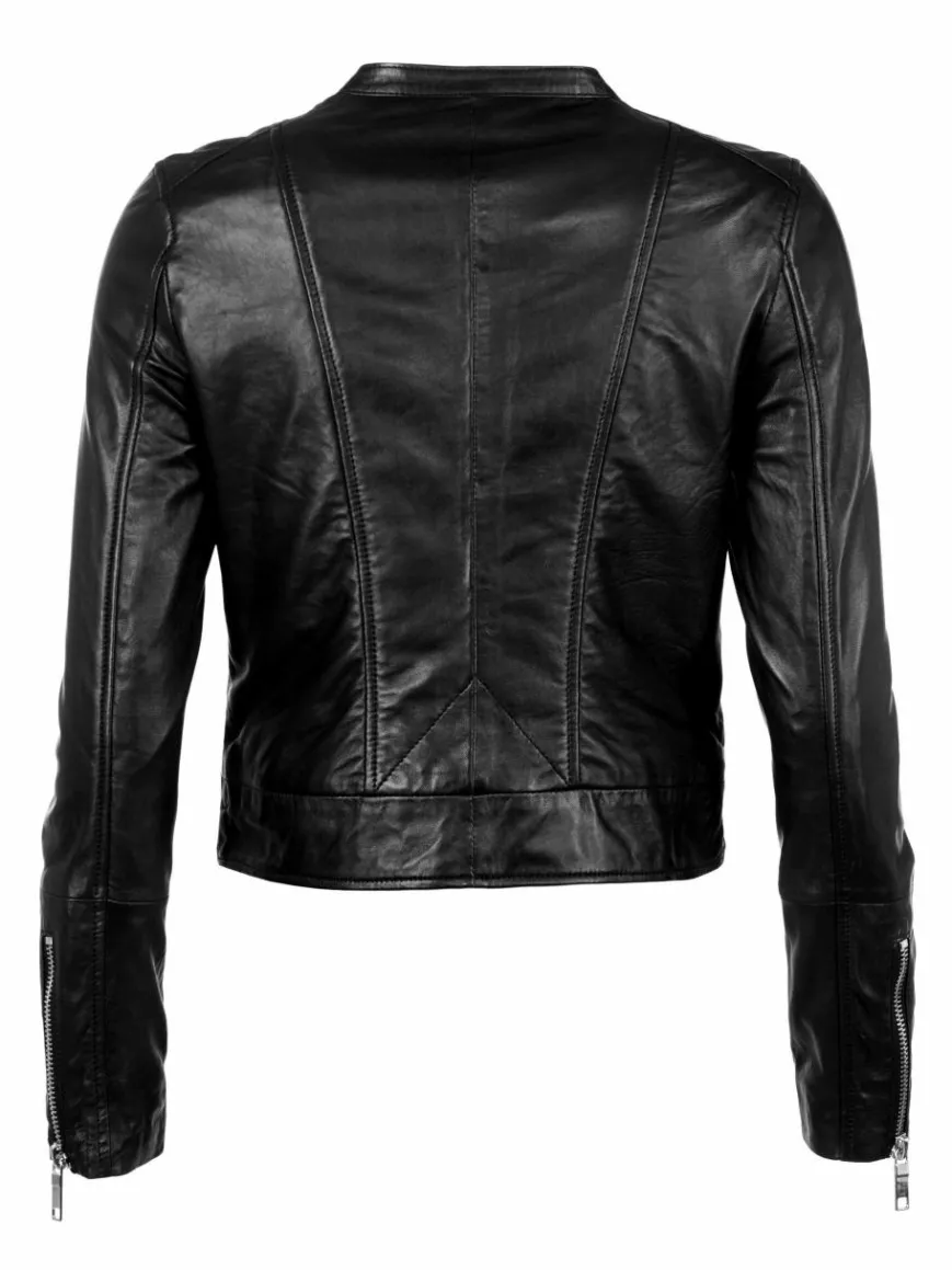 Maze Jacken & Westen*Damen Lederjacke schwarz uni