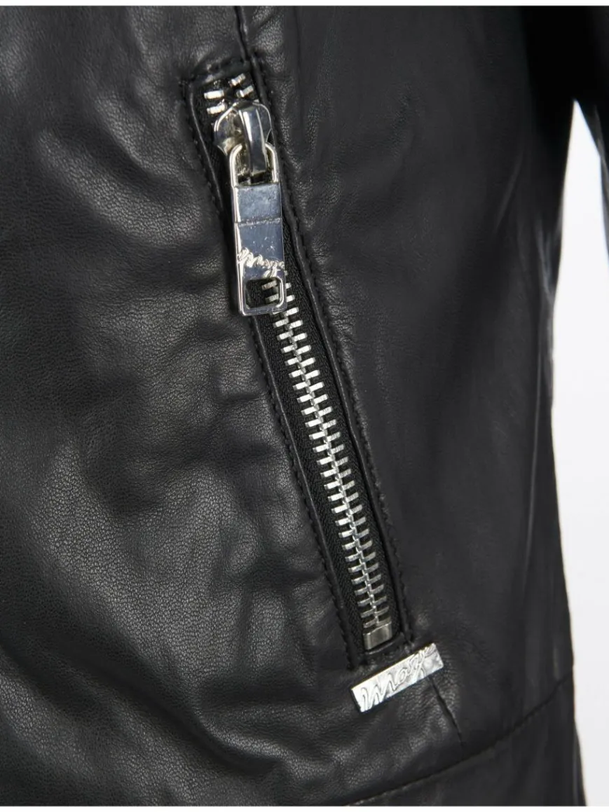 Maze Jacken & Westen*Damen Lederjacke schwarz uni