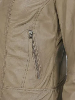 Maze Blazer*Damen Lederjacke taupe uni