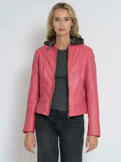 Mustang Blazer*Damen Lederjacke rot uni