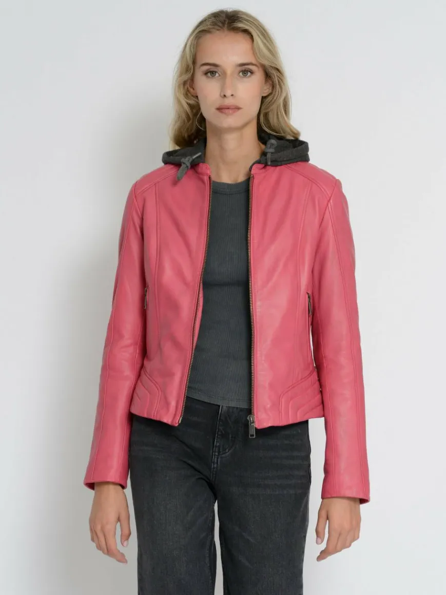 Mustang Blazer*Damen Lederjacke rot uni
