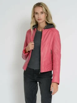 Mustang Blazer*Damen Lederjacke rot uni