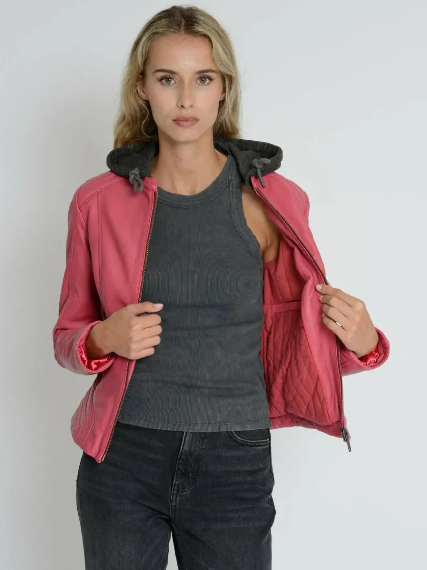 Mustang Blazer*Damen Lederjacke rot uni
