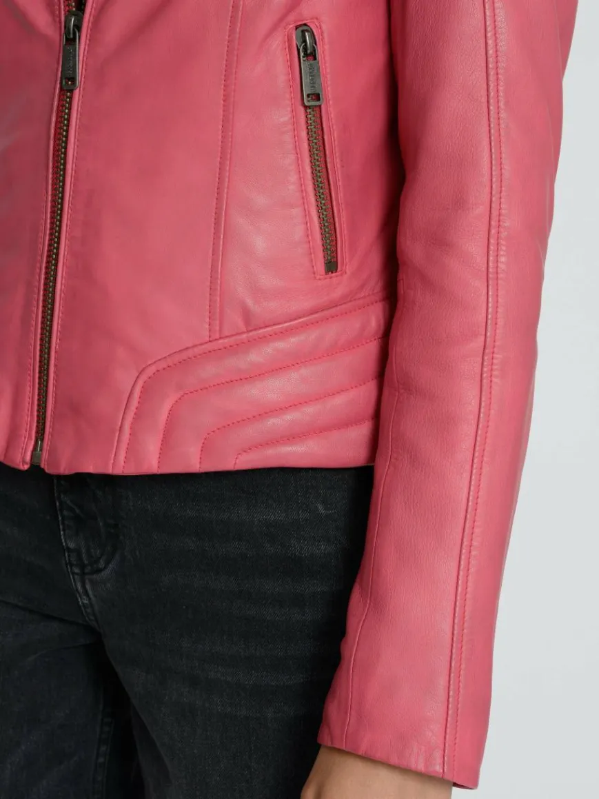 Mustang Blazer*Damen Lederjacke rot uni