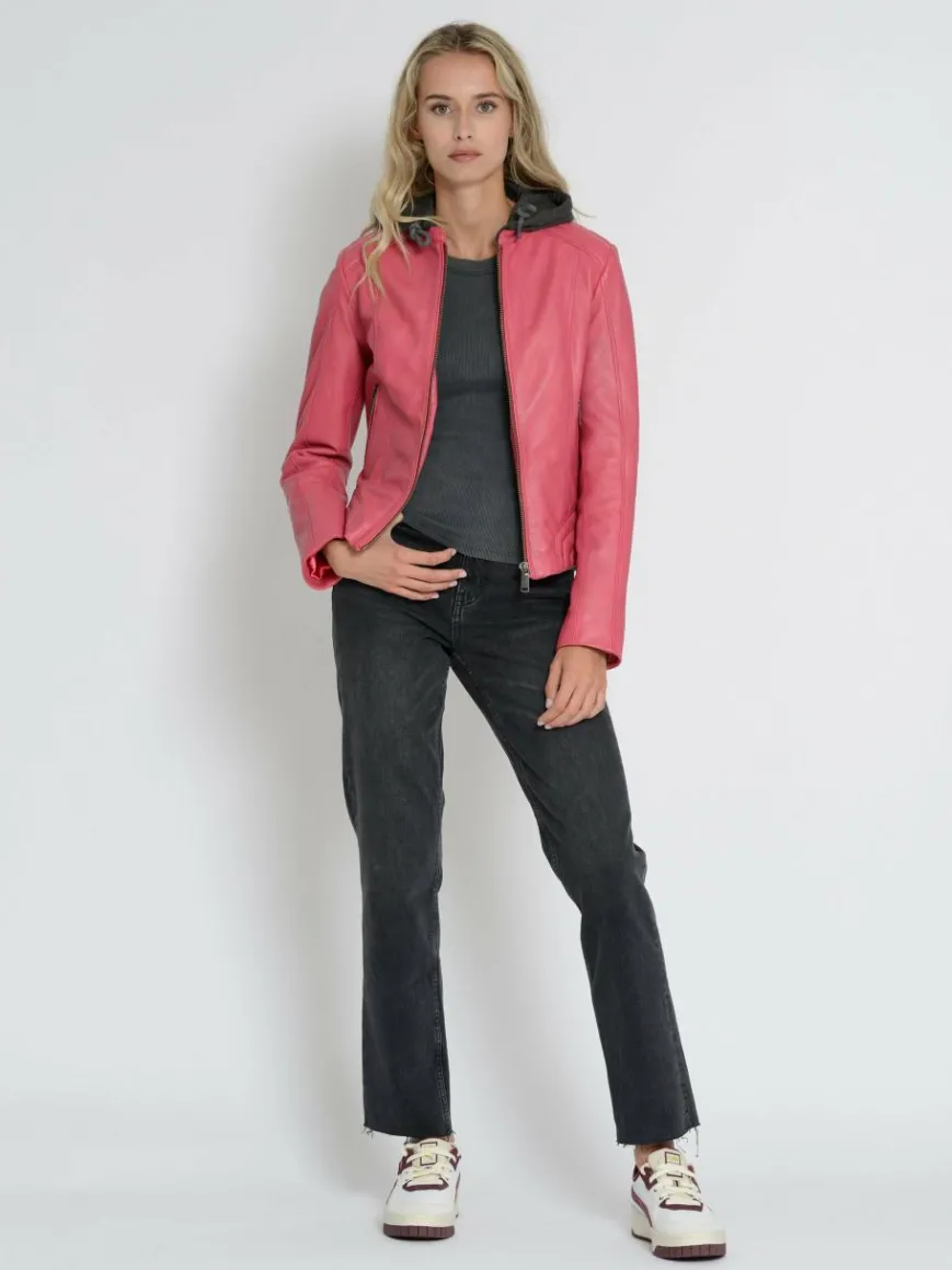 Mustang Blazer*Damen Lederjacke rot uni